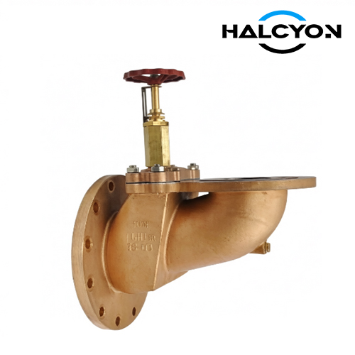 DIN Bronze Flanged Storm Flap Angle Valve